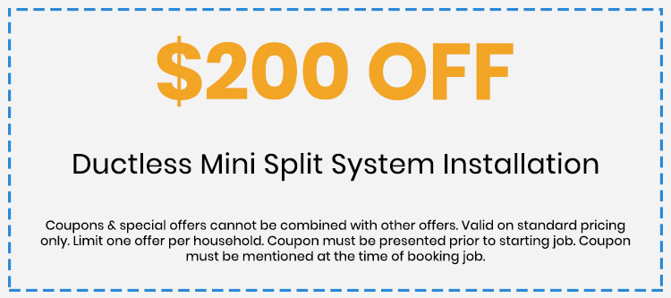 Discount on Ductless Mini Split System Installation